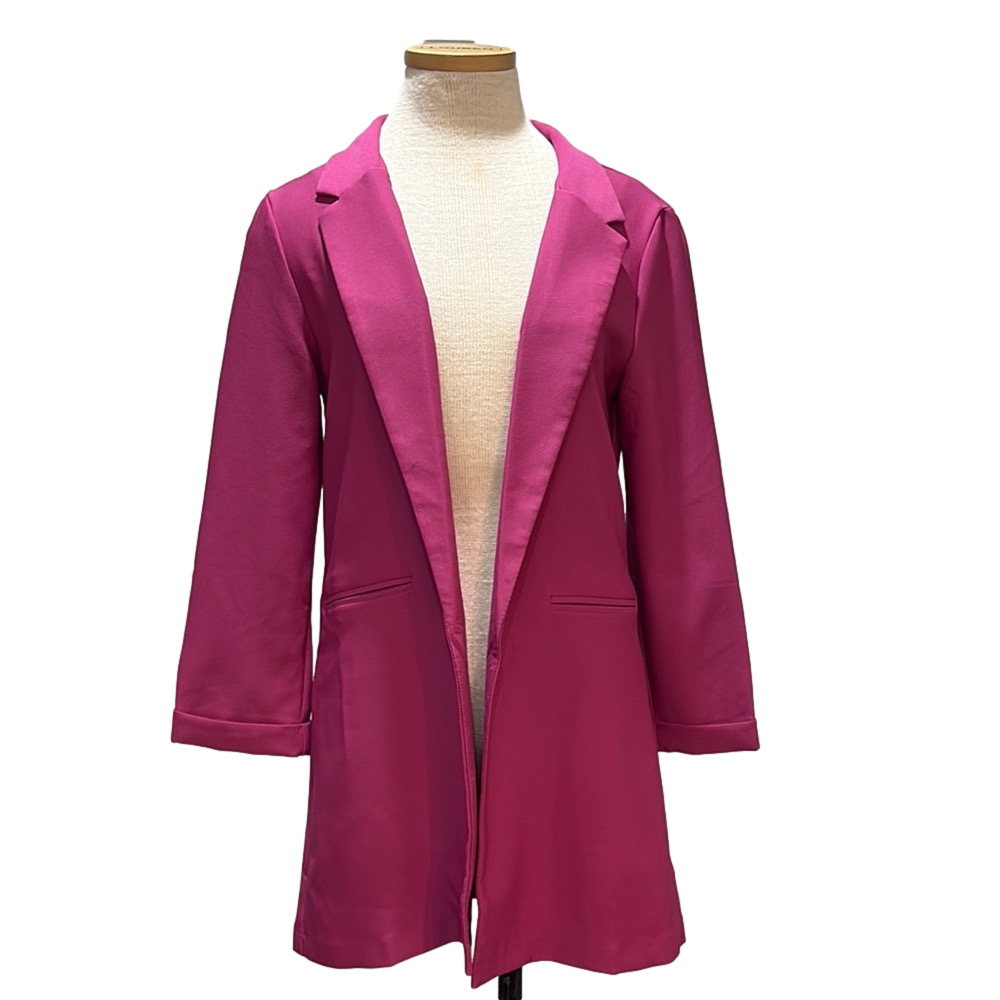 HAVE NWT sz L magenta blazer/jacket with 3/4 sleeves